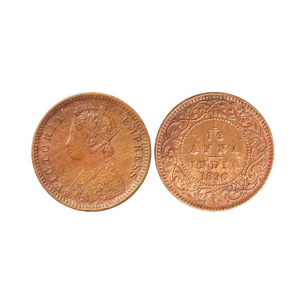 Victoria Empress, Copper 1/12 Anna, 1890, Calcutta Mint,