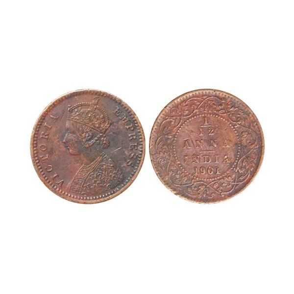 Victoria Empress, Copper 1/12 Anna, 1901