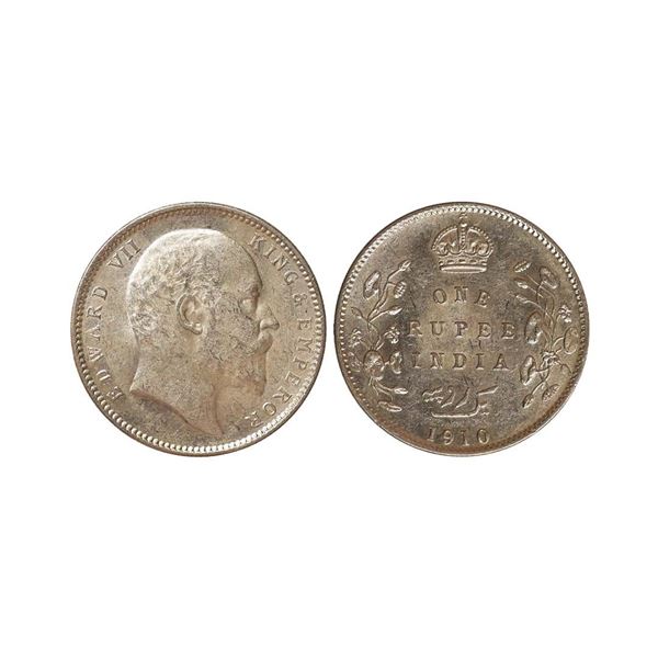 Edward VII King & Emperor, Silver Rupee, 1910