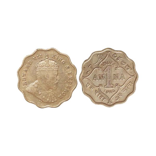 Edward VII King & Emperor, Copper - Nickel 1 Anna, 1910