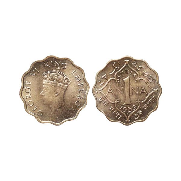 George VI King Emperor, Copper - Nickel 1 Anna, 1939