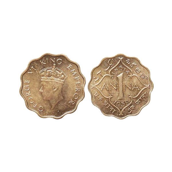George VI King Emperor, Copper - Nickel 1 Anna, 1939