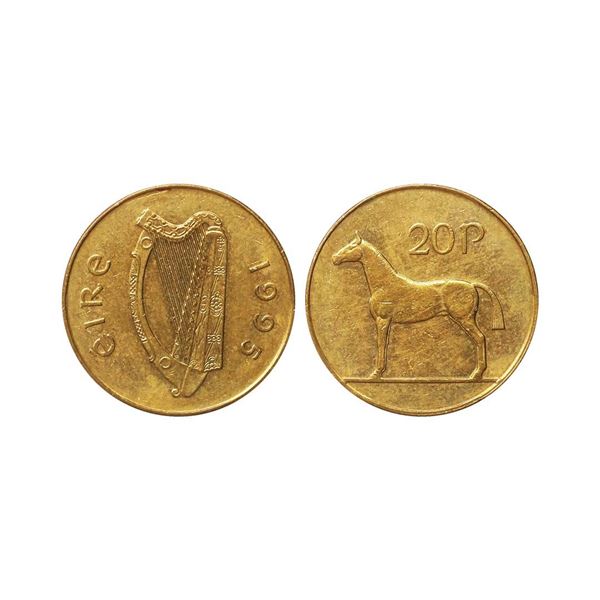Ireland, 1995, Nickel-Brass, 20 Pence