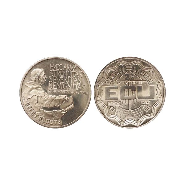 Netherlands, 1990, Silver, 14.74grams, 2 and 1/2 ECU