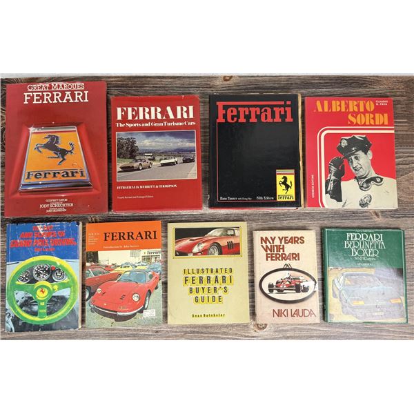 Collection of Books on Ferrari Sports Cars