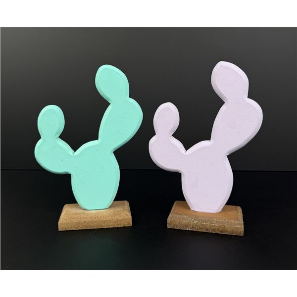 Santa Fe Pastel Cactus Folk Art