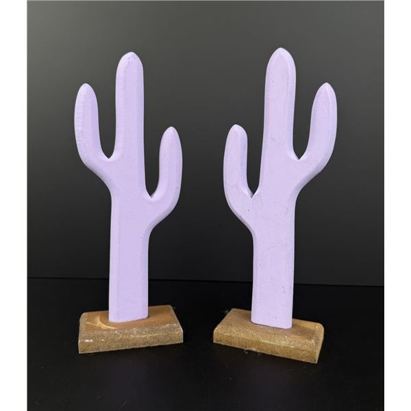 Santa Fe Pastel Cactus Folk Art