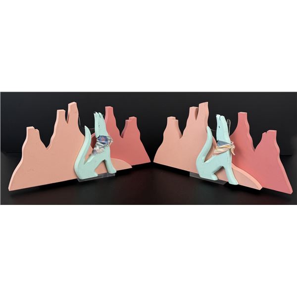 Santa Fe Pastel Howling Coyote Folk Art