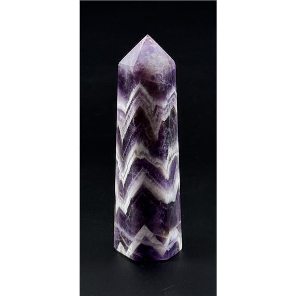 Chevron Dream Amethyst Crystal Tower Obelisk