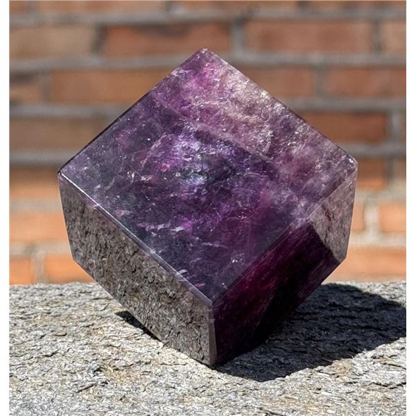 Purple Fluorite Crystal Cube