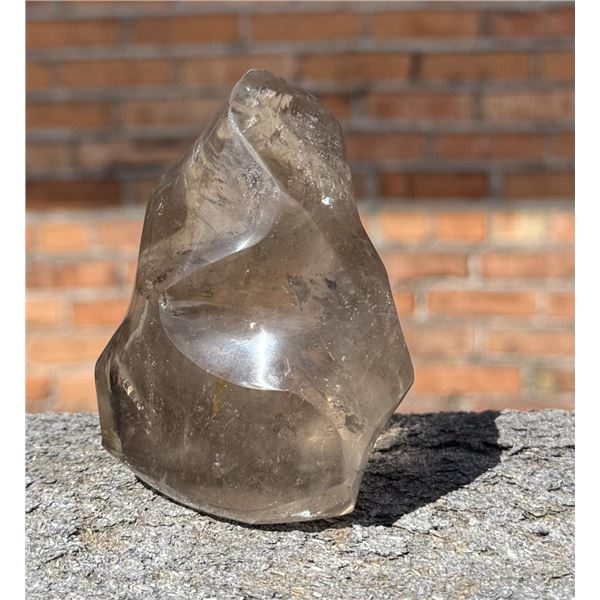 Smokey Quartz Crystal Flame Stone