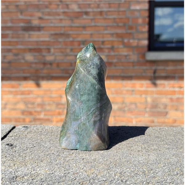 Moss Agate Crystal Flame