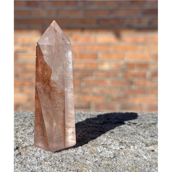 Red Fire Hematoid Quartz Crystal Tower