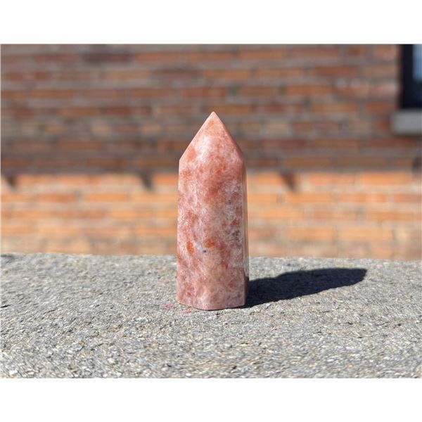 Orange Sunstone Crystal Tower