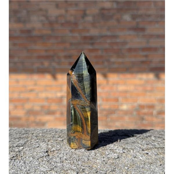 Blue and Gold Tigers Eye Crystal Tower