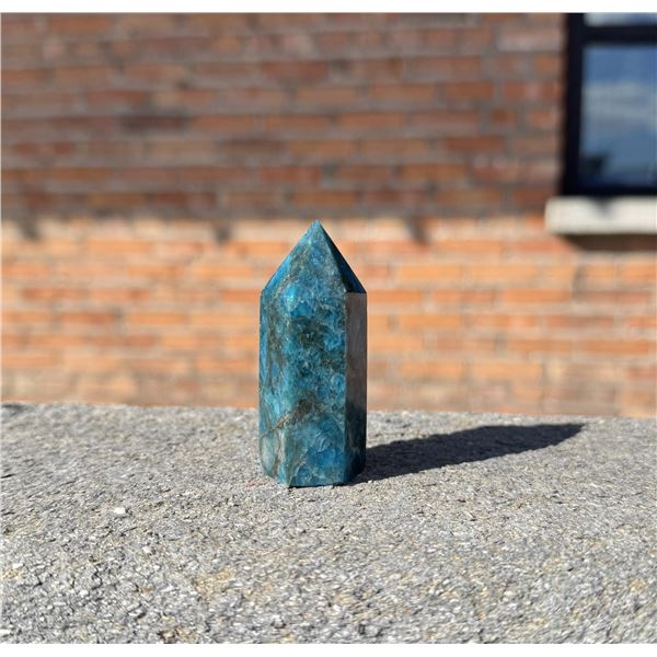Blue Apatite Crystal Tower Obelisk