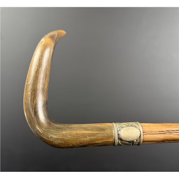 Victorian Horn Handle Walking Stick Cane