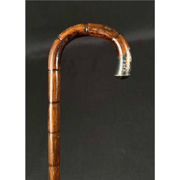 Victorian Silver Capped Bamboo Walking Stick Cane