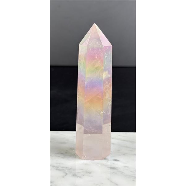 Angel Aura Rose Quartz Tower Obelisk
