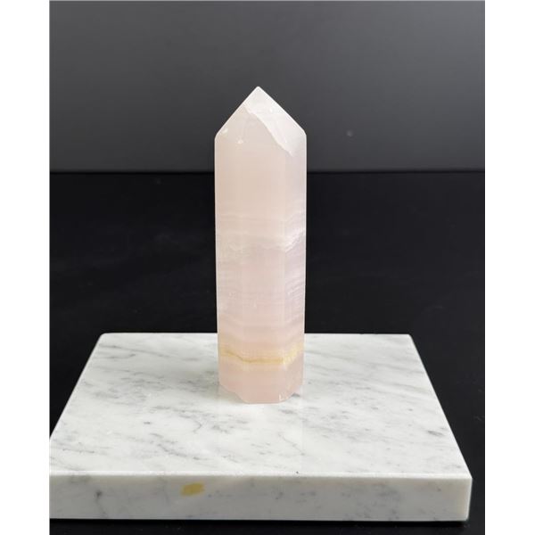 Rose Quartz Crystal Tower Obelisk