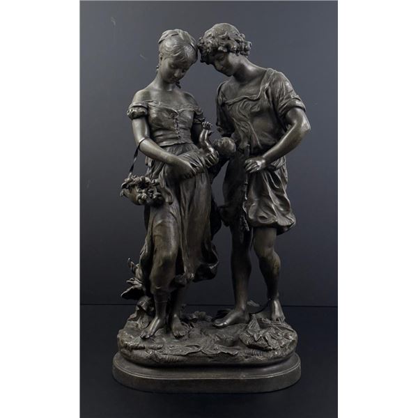 Moreau Family Spelter Statue