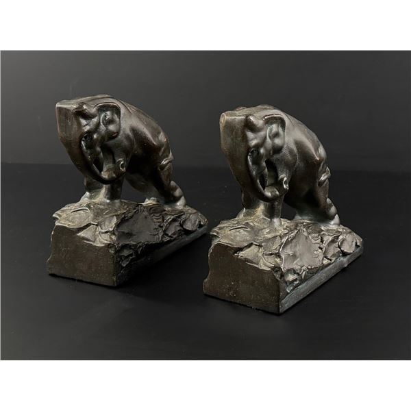 Art Deco Elephant Bookends