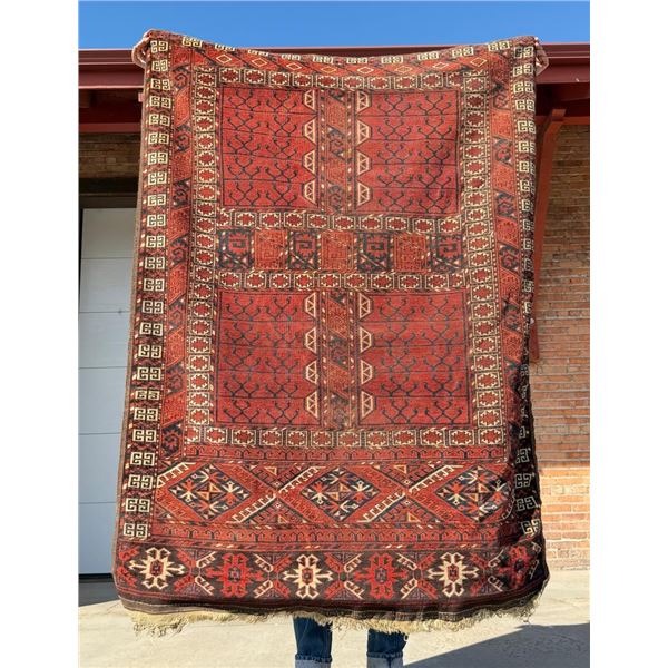 Antique Persian Oriental Turkmen Ensi Door Rug
