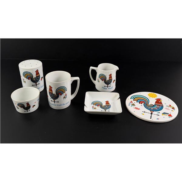 Berggreen Originals Ceramic Rooster Dish Set