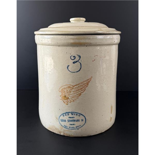 Red Wing 3 Gallon Crock with Lid