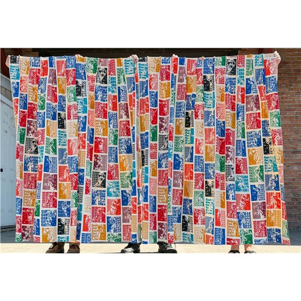 Vintage 1970s Sears NFL Logo Curtains