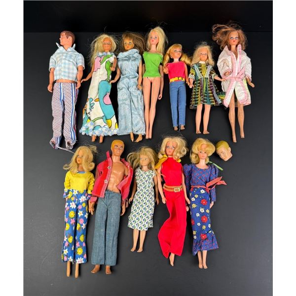 Collection of Vintage Mattel Barbie and Ken Dolls