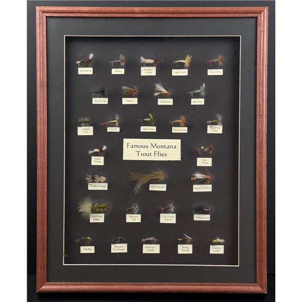 Famous Montana Trout Fly Fishing Flies Display