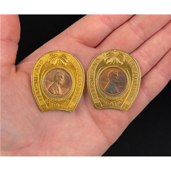 Pair of Gold Club Sparks Nevada Casino Tokens