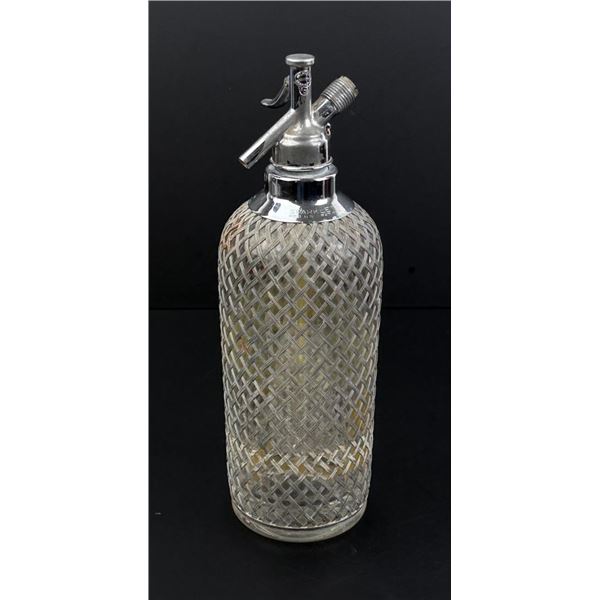 Wire Mesh Covered Seltzer Water Bottle