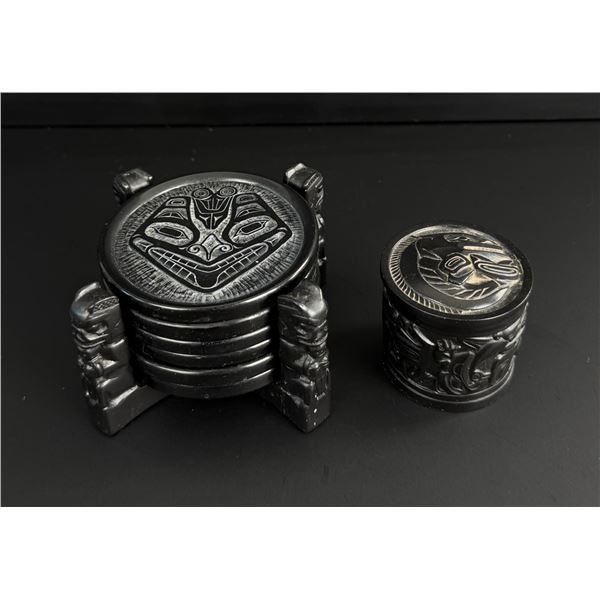 Boma Northwest Indian Coaster Set and Box