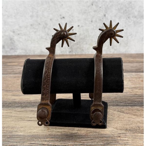 August Buermann Drop Shank Cowboy Spurs