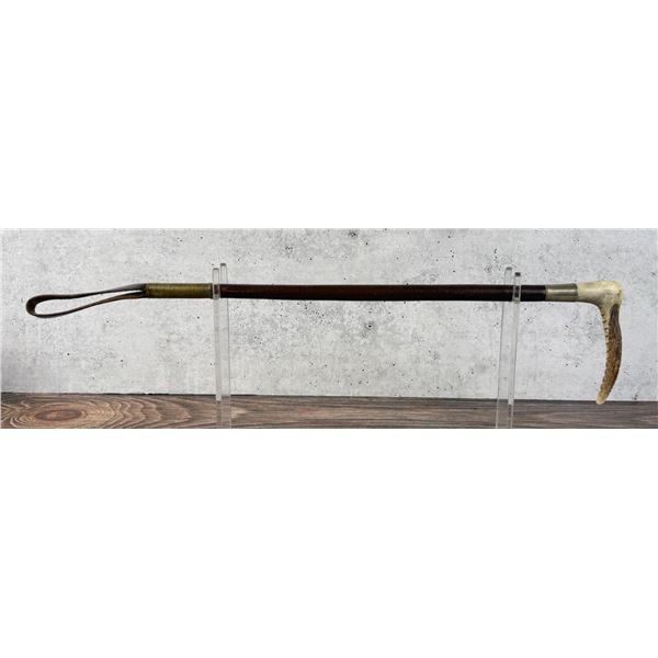 Victorian Stag Horn Handle Riding Crop