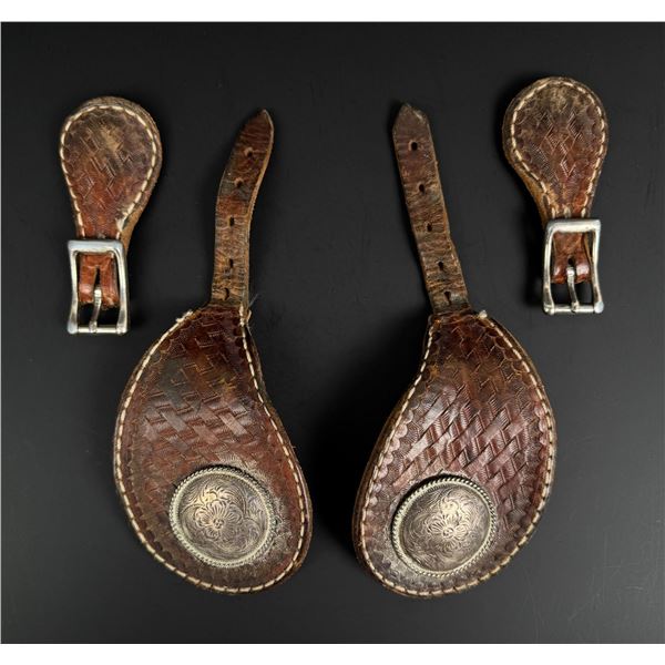 Montana Cowboy Basket Leather Spur Straps