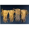 Image 1 : Cowboy Cowgirl Buckskin Leather Fringed Gloves