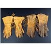 Image 2 : Cowboy Cowgirl Buckskin Leather Fringed Gloves