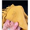 Image 3 : Cowboy Cowgirl Buckskin Leather Fringed Gloves