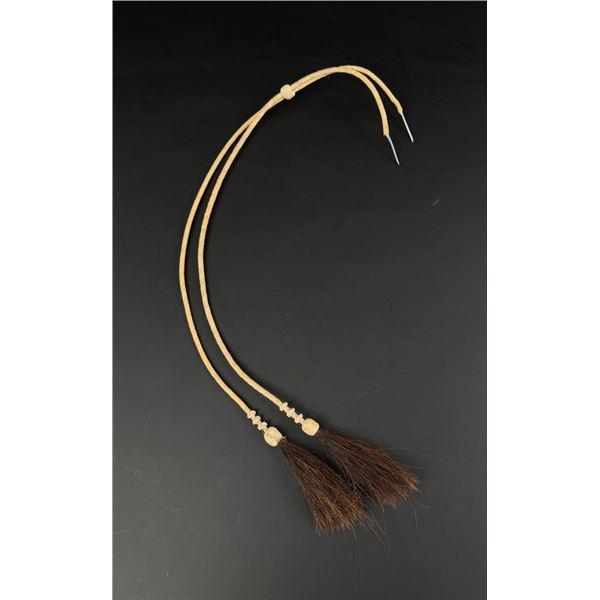 Horse Hair and Braided Leather Stampede String