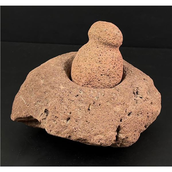 Ancient Native American Indian Mortar and Pestle