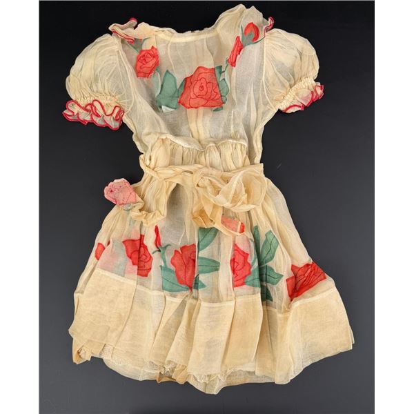 Vintage Child Size Organdy Floral Dress