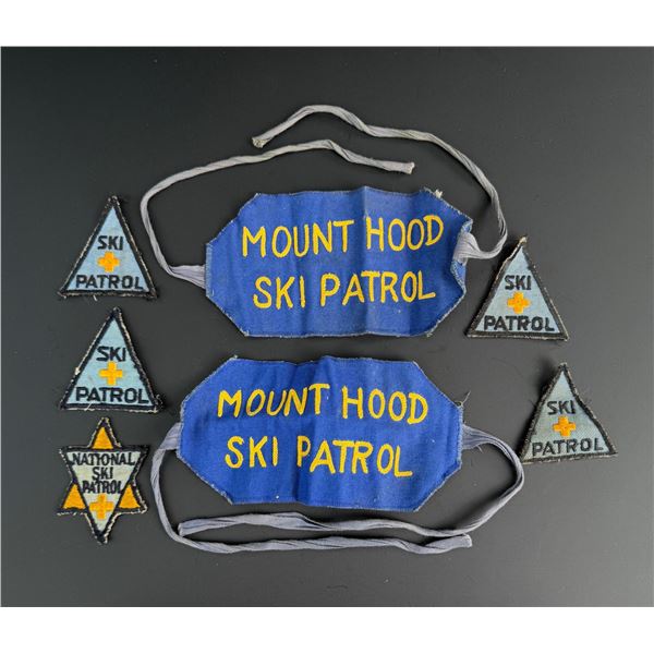 1940s Mount Hood Ski Patrol Armbands and Patches