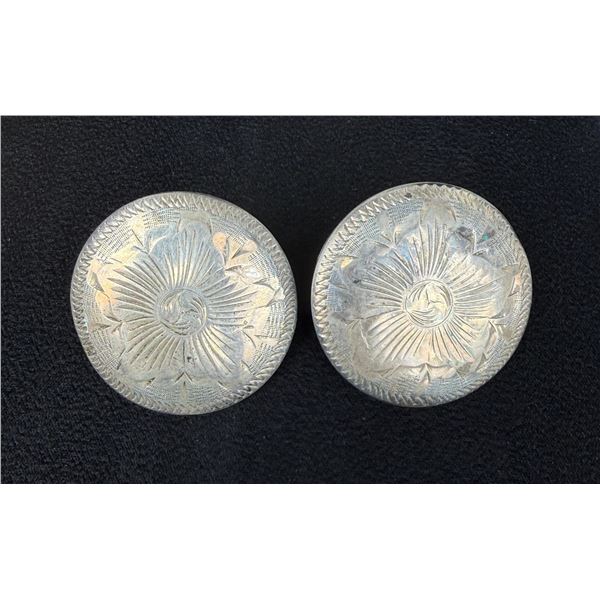 Vogt Sterling Silver Overlay Concho Belt Buckles