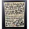 Image 1 : Framed Native American Obsidian Arrowheads