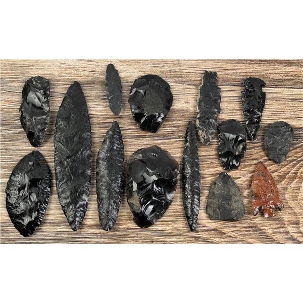 Native American Indian Obsidian Stone Tools