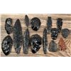 Image 1 : Native American Indian Obsidian Stone Tools