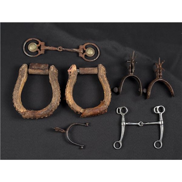 Collection of Cowboy Spurs and Saddle Trappings